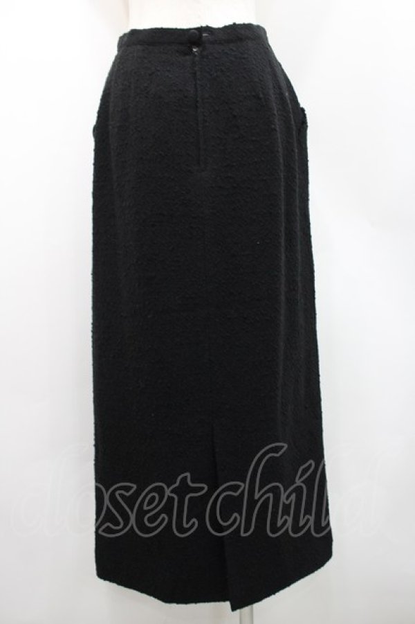 画像2: INGEBORG / ツイード調ペンシルスカート M ブラック I-26-02-15-107-LO-SK-SA-ZI (2)