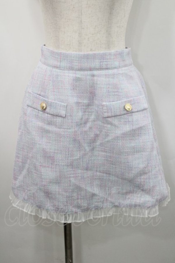 画像1: Ank Rouge / ラメツイードスカート  ピンクＸ青 I-26-02-15-109-CA-SK-SA-ZI (1)