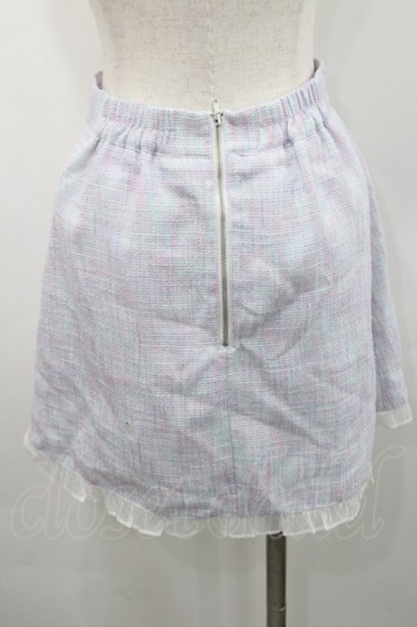 画像2: Ank Rouge / ラメツイードスカート  ピンクＸ青 I-26-02-15-109-CA-SK-SA-ZI (2)