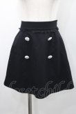 画像1: Ank Rouge / ビジューボタン付きスカート  黒Ｘシルバー I-26-02-15-111-CA-SK-SA-ZI (1)