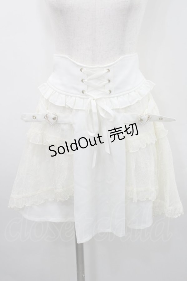画像1: LIZ LISA / フィッシュテールティアードスカパン  白 I-26-02-15-113-LO-SK-SA-ZI (1)