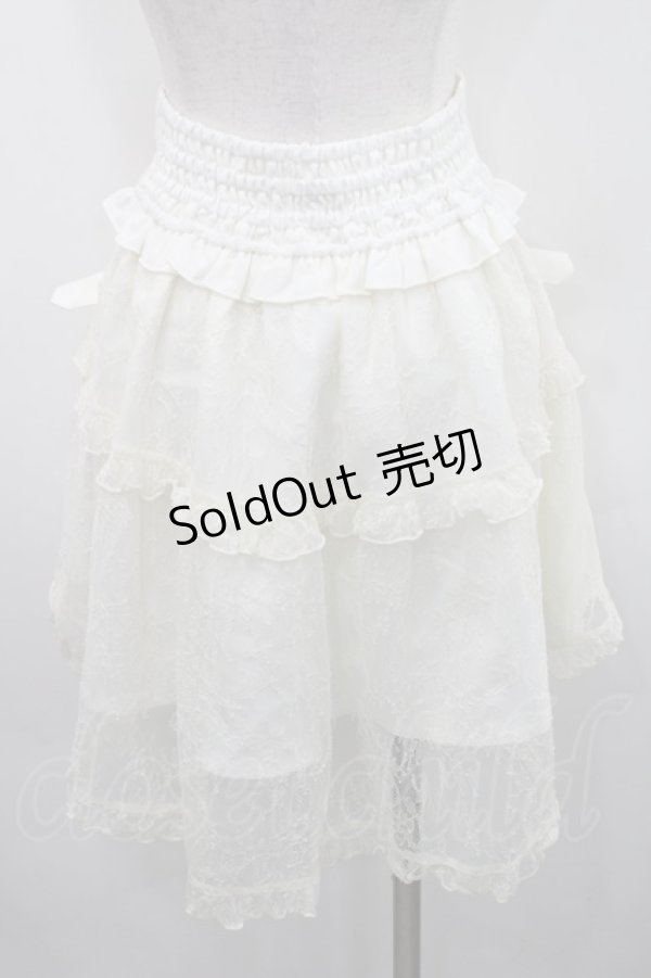 画像2: LIZ LISA / フィッシュテールティアードスカパン  白 I-26-02-15-113-LO-SK-SA-ZI (2)