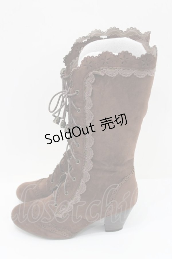 画像2: axes femme / スゥェードスカラップブーツ L ブラウン I-26-02-15-119-AX-SH-SA-ZI (2)