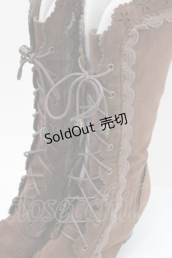 画像4: axes femme / スゥェードスカラップブーツ L ブラウン I-26-02-15-119-AX-SH-SA-ZI (4)