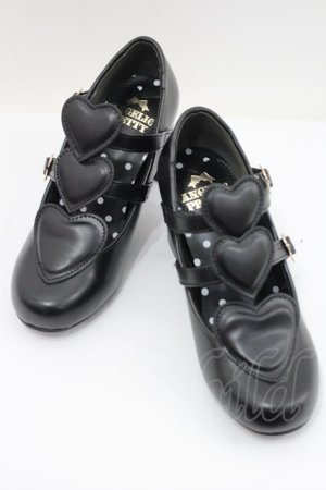画像: Angelic Pretty / Trio Heartシューズ S 黒 I-26-02-15-120-AP-SH-SA-ZI