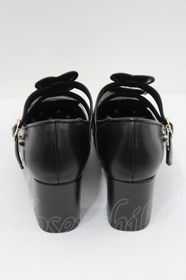 画像3: Angelic Pretty / Trio Heartシューズ S 黒 I-26-02-15-120-AP-SH-SA-ZI (3)