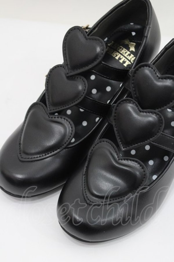 画像4: Angelic Pretty / Trio Heartシューズ S 黒 I-26-02-15-120-AP-SH-SA-ZI (4)