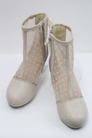 画像: axes femme POETIQUE / ドットチュールブーツ M ピンク I-26-02-15-122-AX-SH-SA-ZI