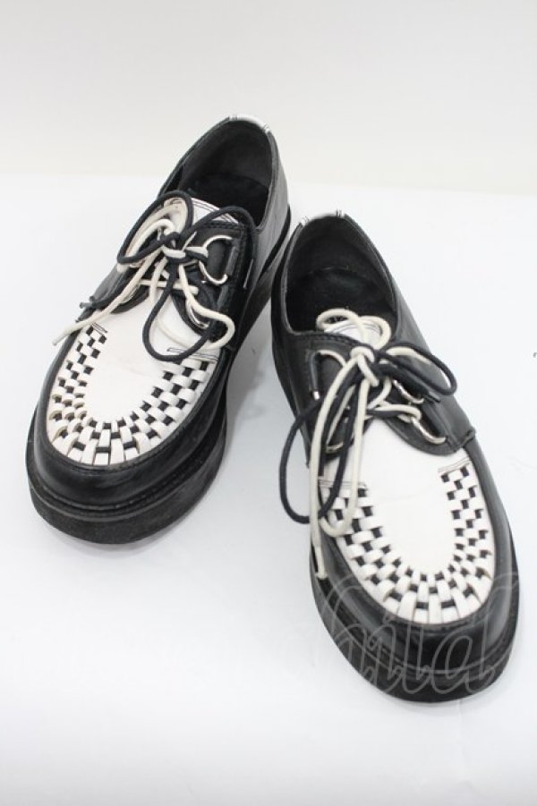画像1: YOSUKE / ラバーソール 約24CM 黒Ｘ白 I-26-02-15-123-PU-SH-SA-ZI (1)