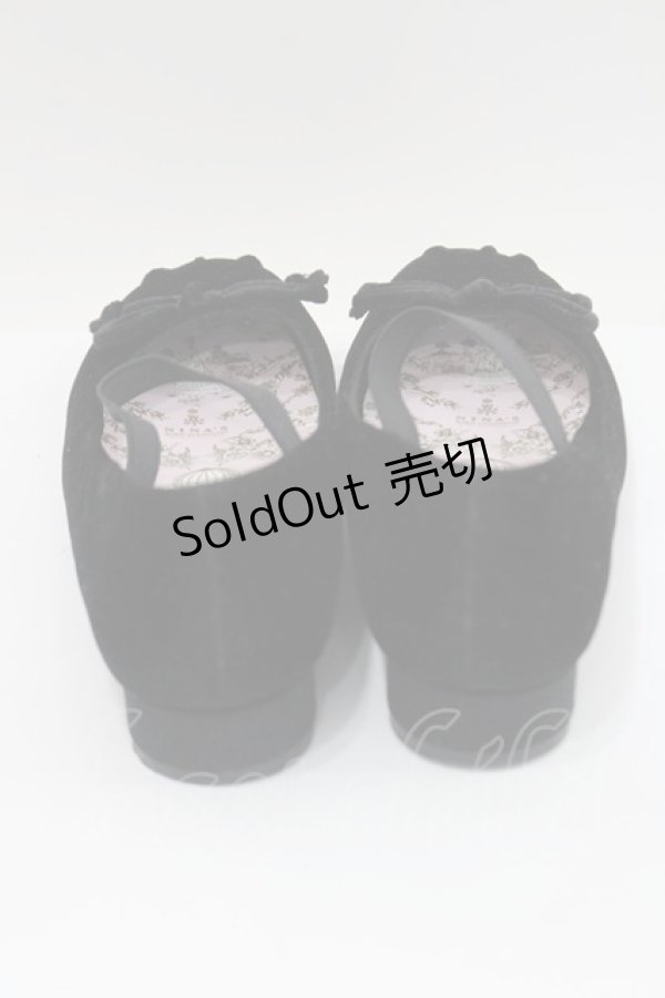 画像3: m petit by misako / NINA’Sコラボ ベロアパンプス LL 黒 I-26-02-15-125-LO-SH-HR-ZI (3)