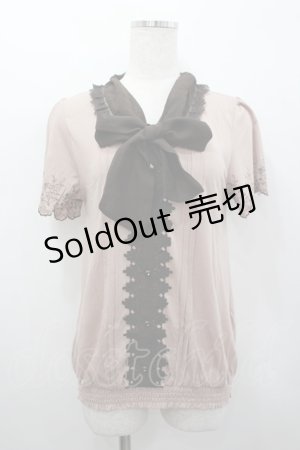 画像: axes femme / バイカラーボータイ半袖PO M アワピンク I-26-02-15-015-AX-TO-SA-ZI