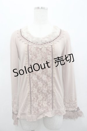 画像: axes femme / 袖口レーシープルオーバー M アワピンク I-26-02-15-018-AX-TO-SA-ZI