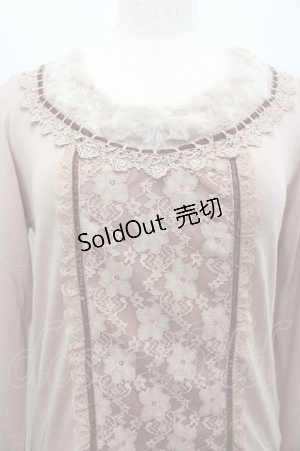 画像2: axes femme / 袖口レーシープルオーバー M アワピンク I-26-02-15-018-AX-TO-SA-ZI (2)