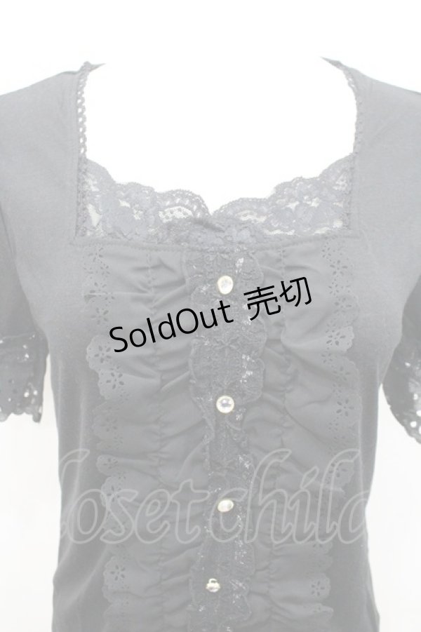 画像2: axes femme / ブラウスディテール半袖PO M クロ I-26-02-15-026-AX-TO-SA-ZI (2)