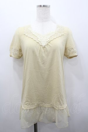 画像: axes femme / 胸元モチーフインナープルオーバー M イエロー I-26-02-15-027-AX-TO-SA-ZI