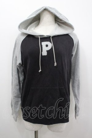 画像: PINK HOUSE / アップリケラグランスリーブフーディ M グレー×ブラック I-26-02-18-034-LO-TO-SA-ZI