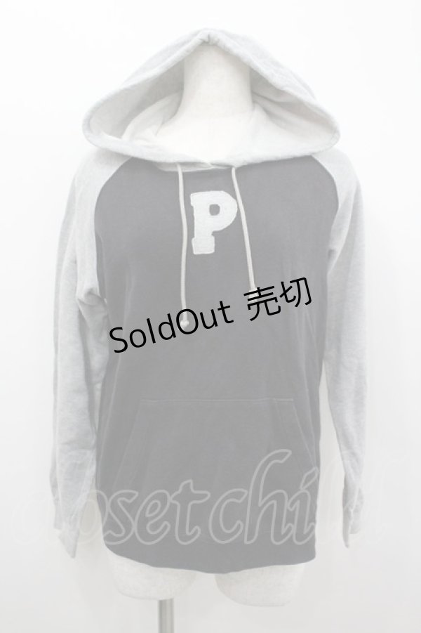 画像1: PINK HOUSE / アップリケラグランスリーブフーディ M グレー×ブラック I-26-02-18-034-LO-TO-SA-ZI (1)