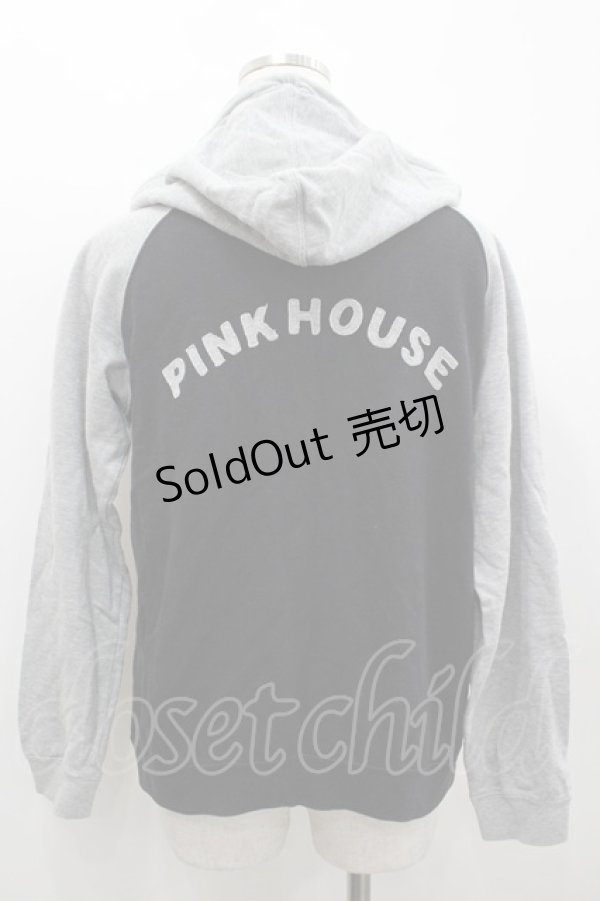 画像3: PINK HOUSE / アップリケラグランスリーブフーディ M グレー×ブラック I-26-02-18-034-LO-TO-SA-ZI (3)