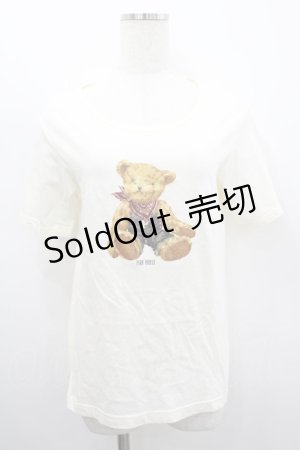 画像: PINK HOUSE / デニムベア半袖カットソー 4(L) アイボリー I-26-02-18-035-LO-TO-SA-ZI