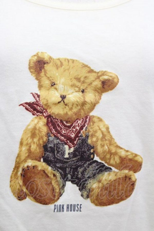 画像2: PINK HOUSE / デニムベア半袖カットソー 4(L) アイボリー I-26-02-18-035-LO-TO-SA-ZI (2)