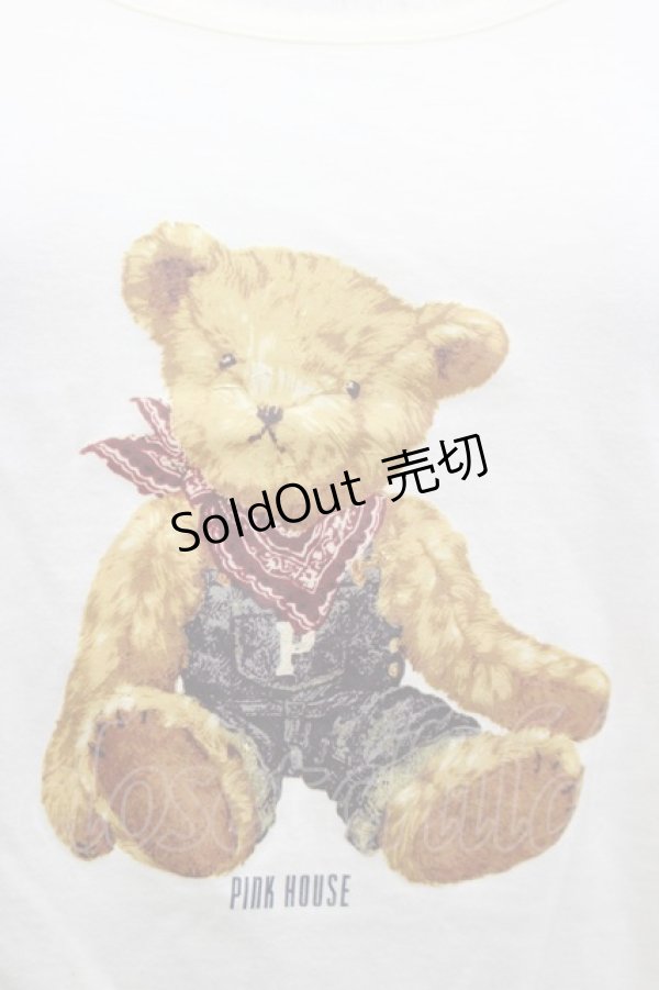 画像2: PINK HOUSE / デニムベア半袖カットソー 4(L) アイボリー I-26-02-18-035-LO-TO-SA-ZI (2)