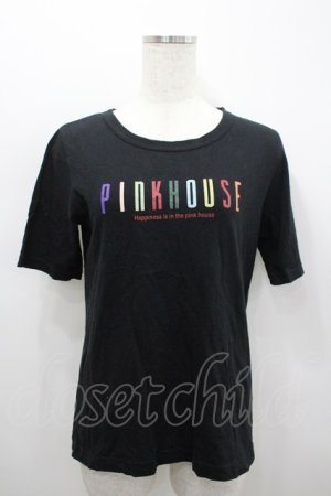 画像: PINK HOUSE / カラフルロゴptTシャツ L ブラック I-26-02-18-036-LO-TS-SA-ZI