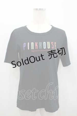 画像: PINK HOUSE / カラフルロゴptTシャツ L ブラック I-26-02-18-036-LO-TS-SA-ZI