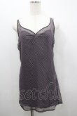 画像1: PINK HOUSE / ドットシフォンノースリーブトップス  グレーＸ白 I-26-02-18-037-LO-TO-SA-ZI (1)