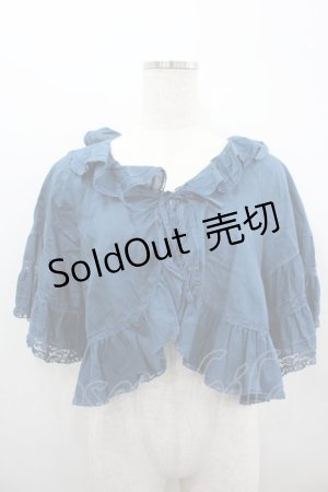 画像: PINK HOUSE / フリル半袖ショートブラウス  青 I-26-02-18-038-LO-BL-SA-ZI