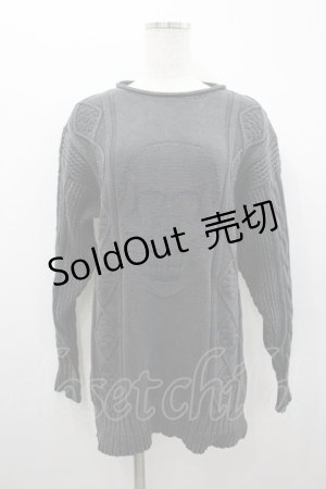 画像: HYSTERIC GLAMOUR / スカルケーブルニット F グレー I-26-02-18-042-PU-TO-TE-ZI
