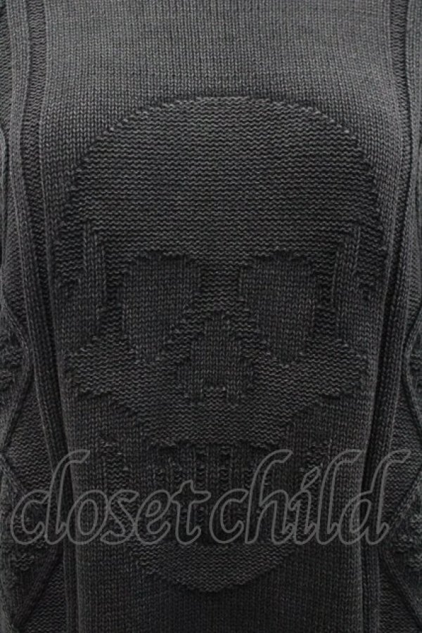 画像2: HYSTERIC GLAMOUR / スカルケーブルニット F グレー I-26-02-18-042-PU-TO-TE-ZI (2)