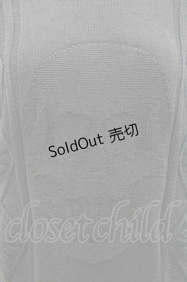 画像2: HYSTERIC GLAMOUR / スカルケーブルニット F グレー I-26-02-18-042-PU-TO-TE-ZI (2)