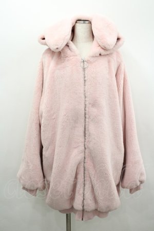 画像: REFLEM / うさ耳ファージップアップパーカー  ピンク I-26-02-18-043-PU-TO-TE-ZI