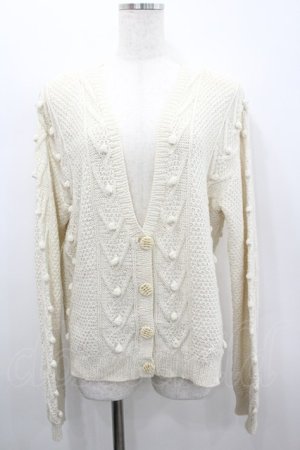 画像: PINK HOUSE / 丸モチーフVネットニットカーディガン  キナリ I-26-02-18-047-LO-TO-SA-ZI