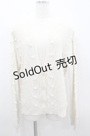 画像: PINK HOUSE / 丸モチーフVネットニットカーディガン  キナリ I-26-02-18-047-LO-TO-SA-ZI