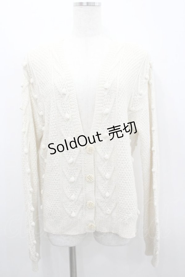 画像1: PINK HOUSE / 丸モチーフVネットニットカーディガン  キナリ I-26-02-18-047-LO-TO-SA-ZI (1)