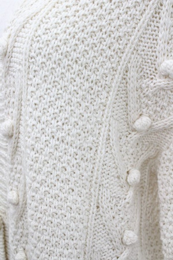 画像2: PINK HOUSE / 丸モチーフVネットニットカーディガン  キナリ I-26-02-18-047-LO-TO-SA-ZI (2)