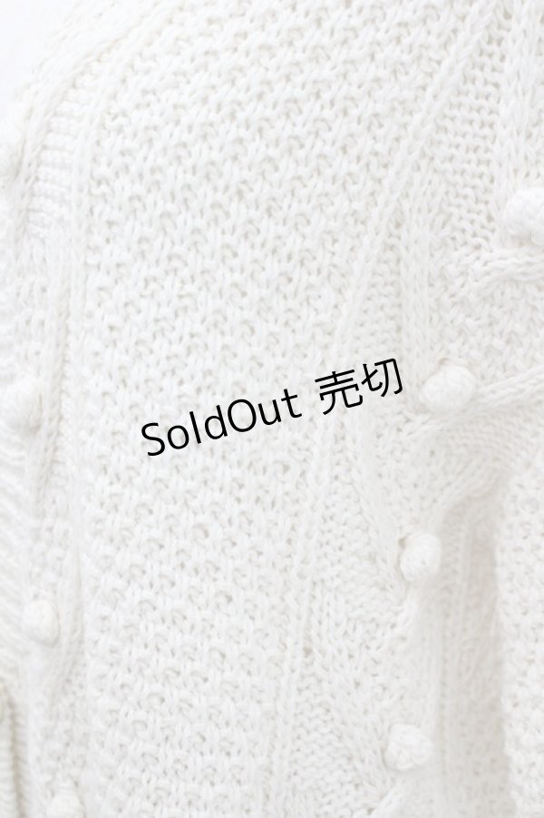 画像2: PINK HOUSE / 丸モチーフVネットニットカーディガン  キナリ I-26-02-18-047-LO-TO-SA-ZI (2)