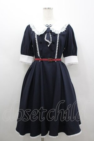 画像: Vallee lys / Sailor Waltz Dress  ネイビー I-26-02-18-052-GO-OP-TE-ZI