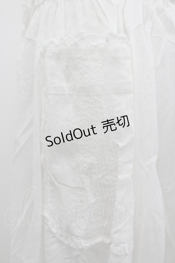 画像2: PINK HOUSE / 縦ピンタックポケット付きサススカート  ホワイト I-26-02-18-056-LO-SK-SA-ZI (2)