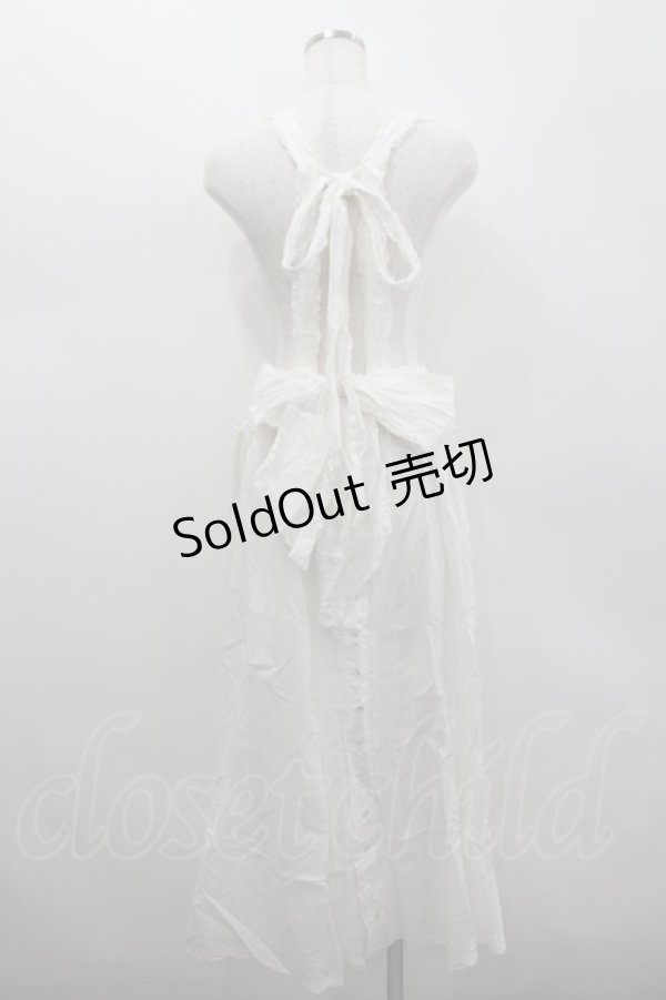 画像3: PINK HOUSE / 縦ピンタックポケット付きサススカート  ホワイト I-26-02-18-056-LO-SK-SA-ZI (3)