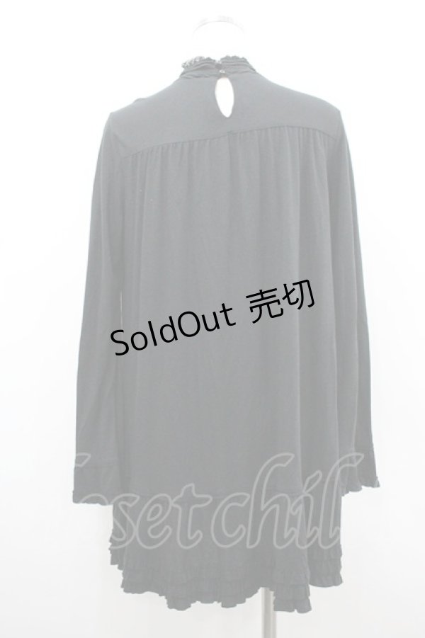 画像2: PINK HOUSE / ハイネックレース長袖カットワンピース  黒 I-26-02-18-059-LO-OP-SA-ZI (2)