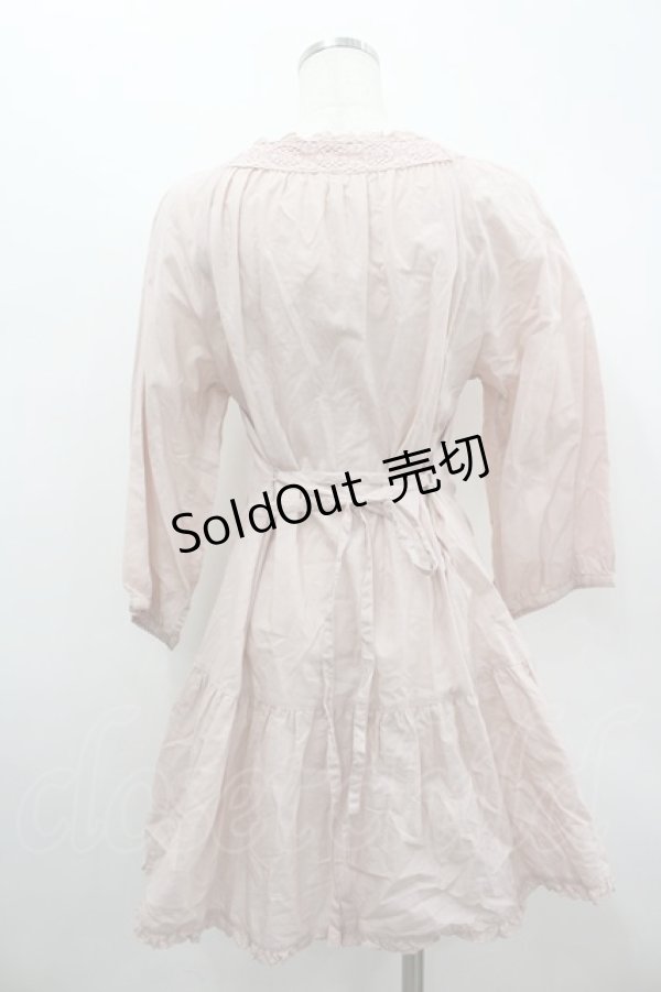 画像3: PINK HOUSE / フラワーレースピコフリルロングブラウス  ピンク I-26-02-18-006-LO-BL-SA-ZI (3)