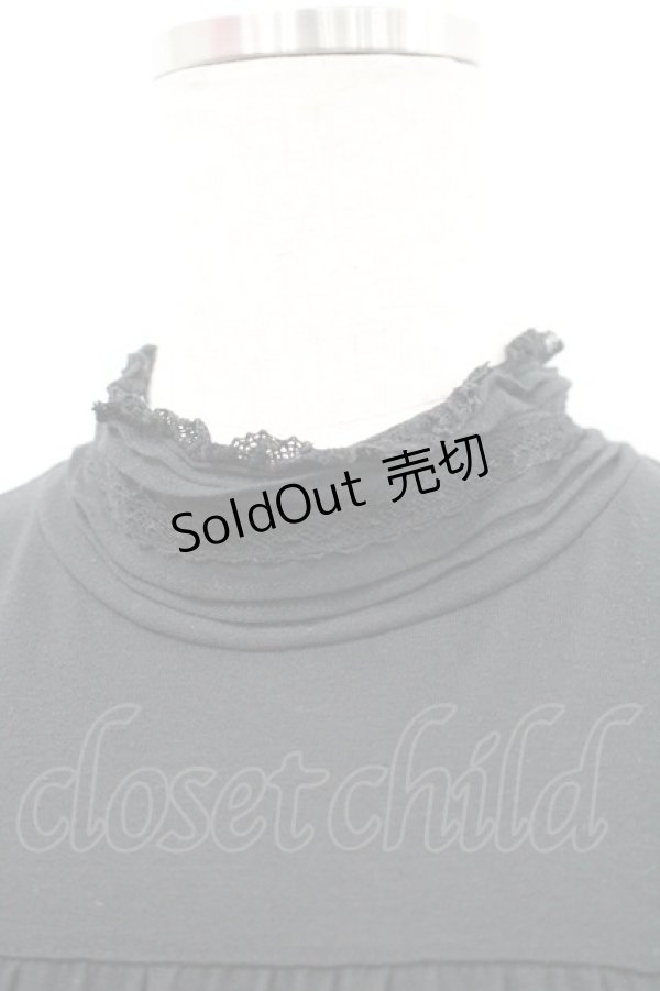 画像3: PINK HOUSE / ハイネックレース長袖カットワンピース  黒 I-26-02-18-059-LO-OP-SA-ZI (3)