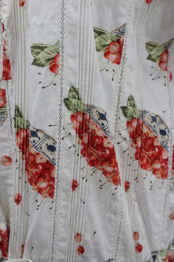 画像2: PINK HOUSE / さくらんぼ籠pt半袖ワンピース  キナリ I-26-02-18-062-LO-OP-SA-ZI (2)