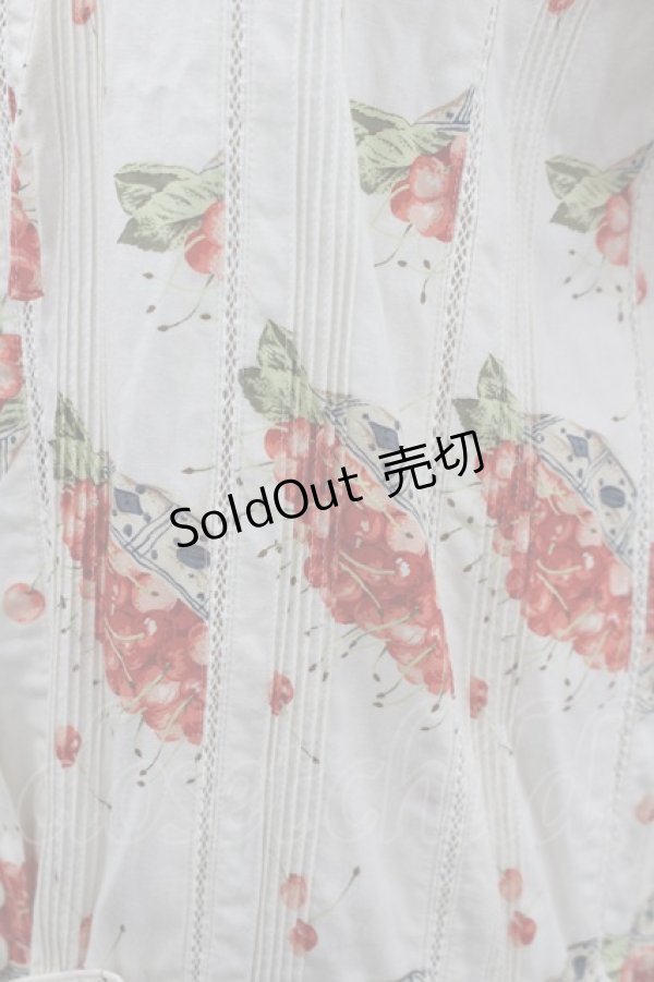 画像2: PINK HOUSE / さくらんぼ籠pt半袖ワンピース  キナリ I-26-02-18-062-LO-OP-SA-ZI (2)