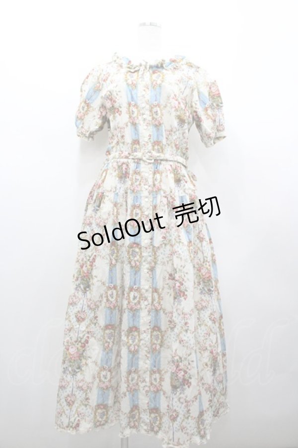 画像1: PINK HOUSE / 壁紙模様プリントワンピース  キナリ I-26-02-18-064-LO-OP-SA-ZI (1)