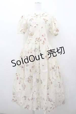 画像: PINK HOUSE / スイーツスプリングバニープリントワンピース  クリームイエロー I-26-02-18-068-LO-OP-SA-ZI