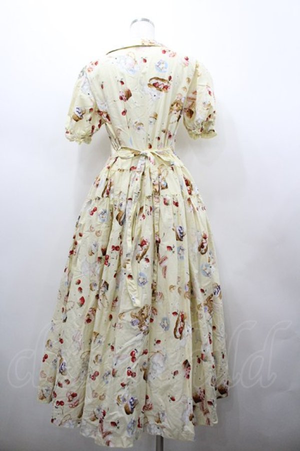 画像2: PINK HOUSE / スイーツスプリングバニープリントワンピース  クリームイエロー I-26-02-18-068-LO-OP-SA-ZI (2)