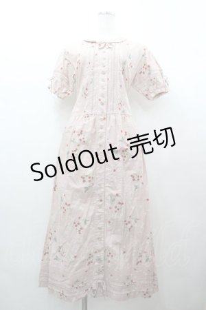 画像: WONDERFUL WORLD / 苺ptレース襟重ね半袖ワンピース  ピンク I-26-02-18-070-LO-OP-SA-ZI